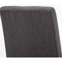 CLP Eetkamerstoel Ina zwart Frame - Stof - donkergrijs Online