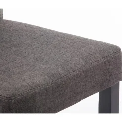 CLP Eetkamerstoel Ina zwart Frame - Stof - donkergrijs Online