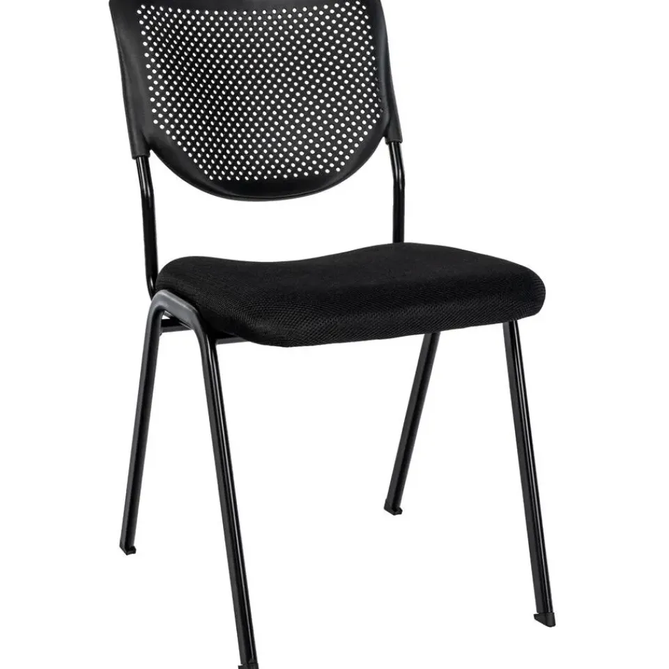 CLP Eetkamerstoel Kaber zwart Frame - Stof - zwart/zwart Best