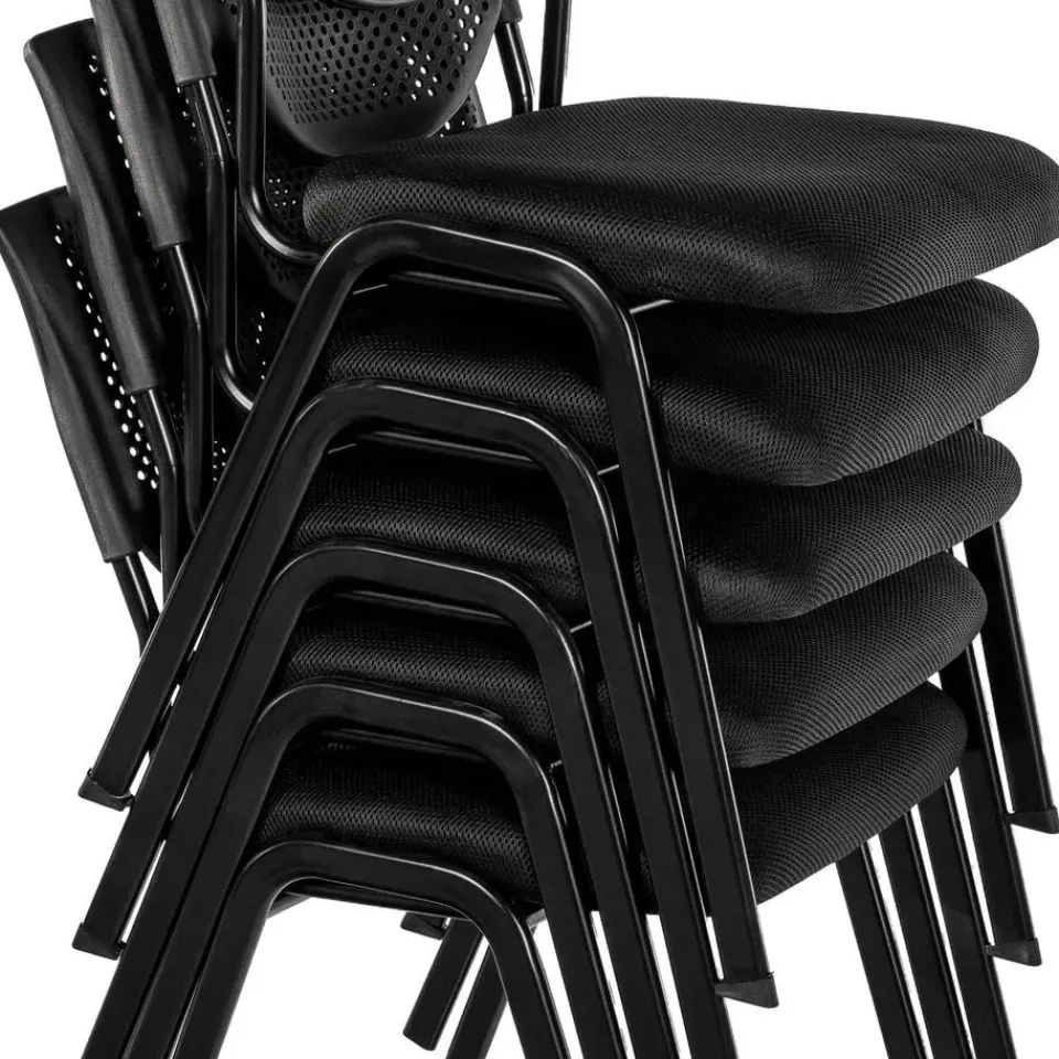 CLP Eetkamerstoel Kaber zwart Frame - Stof - zwart/zwart Best