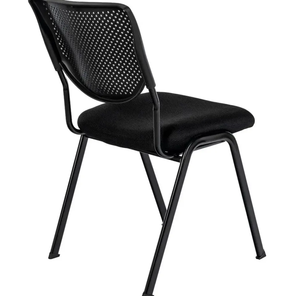 CLP Eetkamerstoel Kaber zwart Frame - Stof - zwart/zwart Best