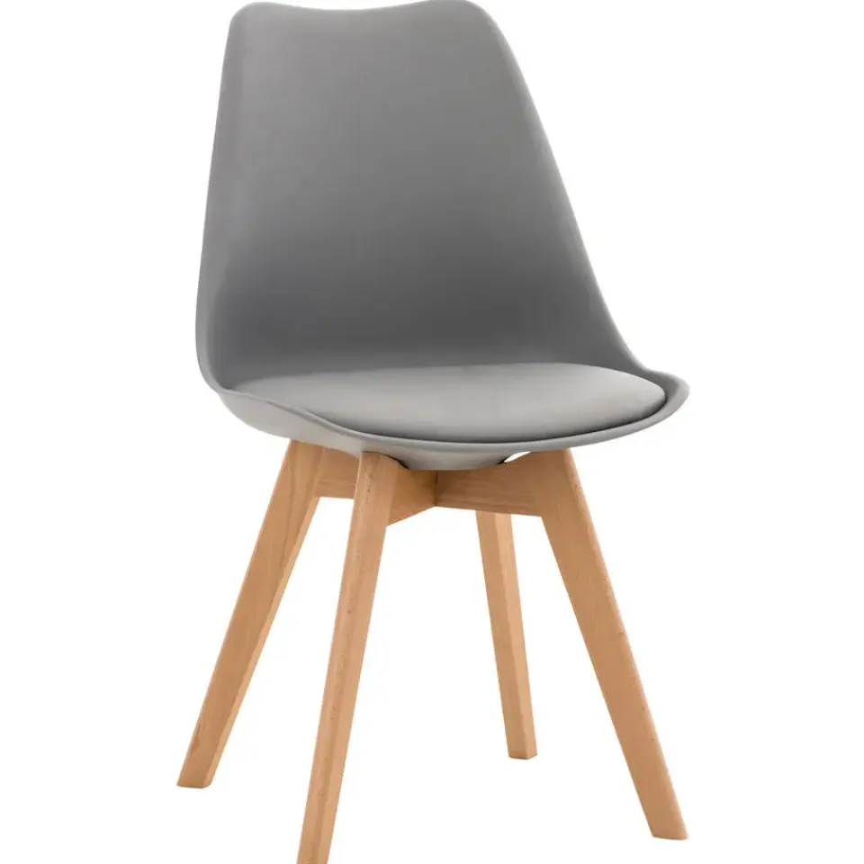 CLP Eetkamerstoel Linares natura Frame - Kunststof - grijs Clearance