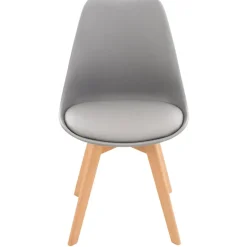 CLP Eetkamerstoel Linares natura Frame - Kunststof - grijs Clearance