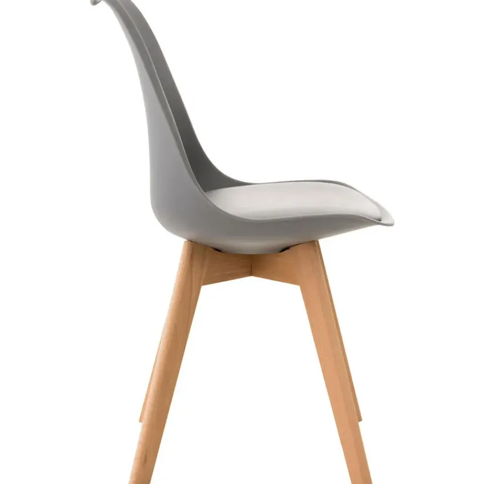 CLP Eetkamerstoel Linares natura Frame - Kunststof - grijs Clearance