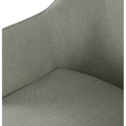 CLP Eetkamerstoel Luena zwart Frame - Stof - licht grijs Sale