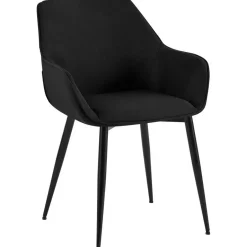 CLP Eetkamerstoel Luena zwart Frame - Stof - zwart Sale