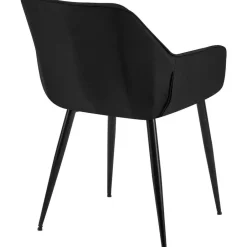 CLP Eetkamerstoel Luena zwart Frame - Stof - zwart Sale