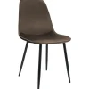 CLP Eetkamerstoel Maryam zwart Frame - Fluweel - bruin