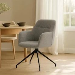 CLP Eetkamerstoel Merlinda Stof - grijs Clearance