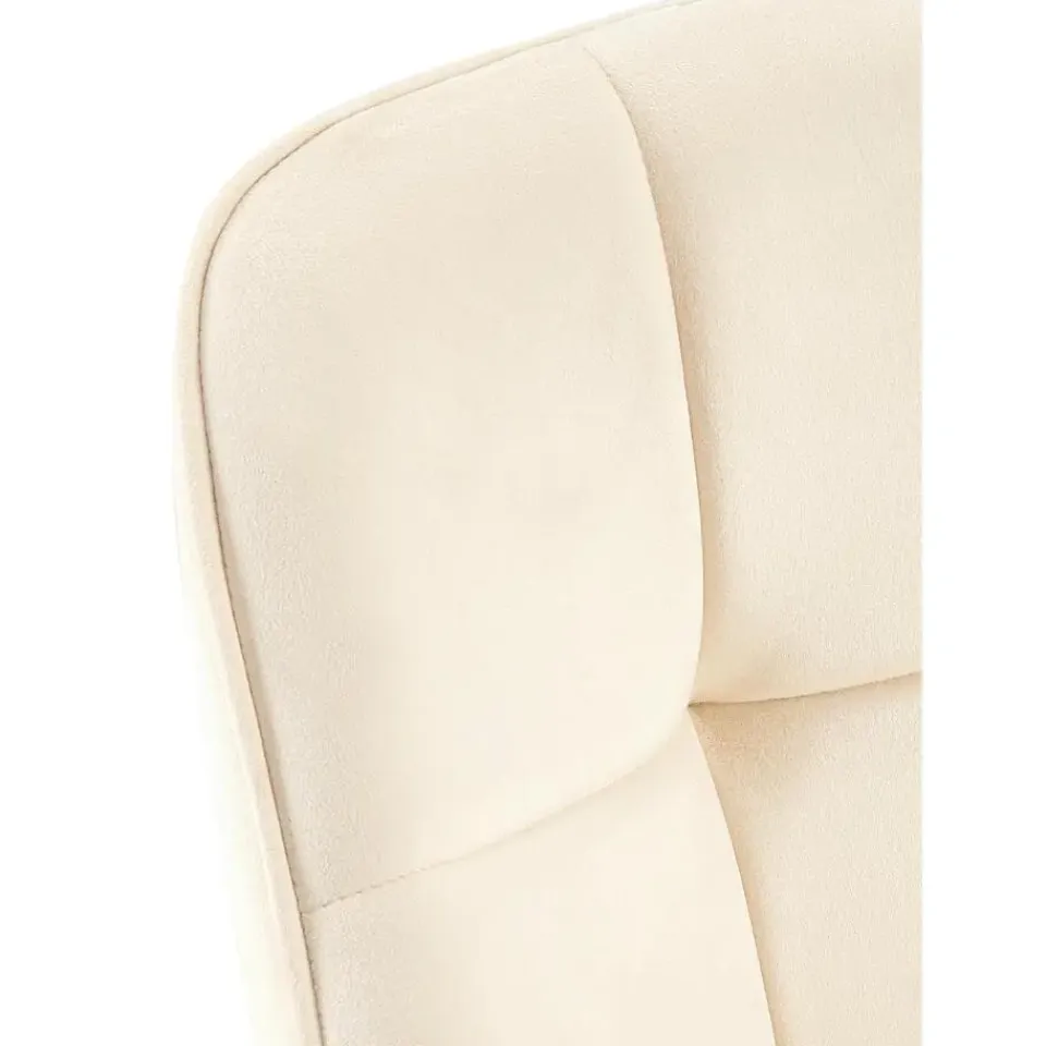 CLP Eetkamerstoel Roseville zwart Frame - Fluweel - creme Outlet