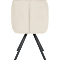 CLP Eetkamerstoel Russel zwart Frame - Fluweel - creme Online