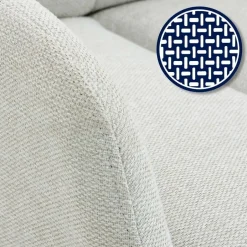 CLP Eetkamerstoel Somers zwart Frame - Stof - creme