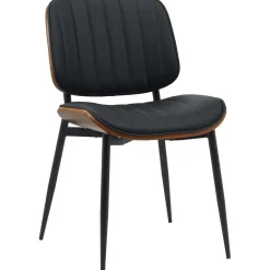 CLP Eetkamerstoel Tiffin Kunstleer - walnoot/zwart Outlet