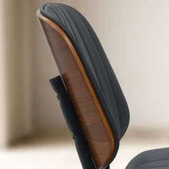 CLP Eetkamerstoel Tiffin Kunstleer - walnoot/zwart Outlet