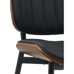 CLP Eetkamerstoel Tiffin Kunstleer - walnoot/zwart Outlet