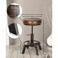 CLP Hocker Destin Kunstleer - bronzen Online