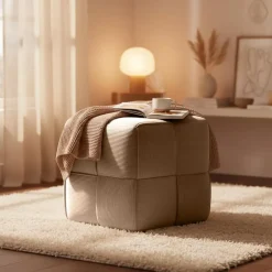 CLP Hocker Forinta Ribstof - taupe Sale