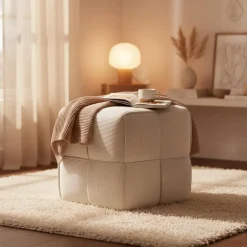 CLP Hocker Forinta Ribstof - creme Outlet