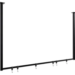 CLP Kledingrek Fenton 80x120x7 cm - zwart Discount