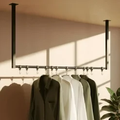 CLP Kledingrek Fenton 60x100x7 cm - zwart New