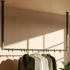 CLP Kledingrek Fenton 80x120x7 cm - zwart Clearance