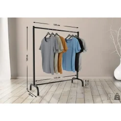 CLP Kledingrek Lara 120x120x38 cm - zwart Sale