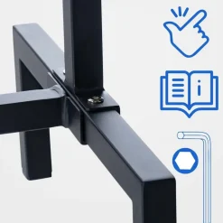 CLP Kledingrek Melva 120x120x38 cm - zwart Best