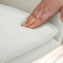 CLP Set van 2 Eetkamerstoel Pickett mat zwart Frame - Stof - creme New