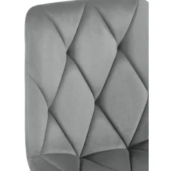 CLP Set van 2 Eetkamerstoel Clairton zwart Frame - Fluweel - donkergrijs Clearance