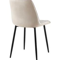 CLP Set van 2 Eetkamerstoel Gifford mat zwart Frame - Fluweel - grijs Sale