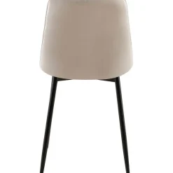 CLP Set van 2 Eetkamerstoel Gifford mat zwart Frame - Fluweel - grijs Sale