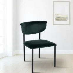 CLP Set van 2 Eetkamerstoel Gambell Fluweel - donkergroen Sale