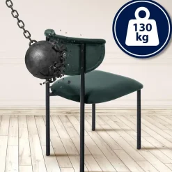 CLP Set van 2 Eetkamerstoel Gambell Fluweel - donkergroen Sale