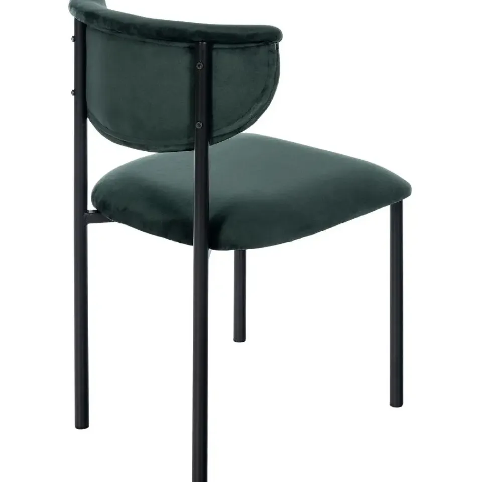 CLP Set van 2 Eetkamerstoel Gambell Fluweel - donkergroen Sale