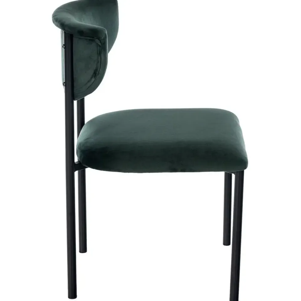 CLP Set van 2 Eetkamerstoel Gambell Fluweel - donkergroen Sale