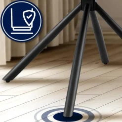 CLP Set van 2 Eetkamerstoel Tipton zwart Frame - Stof - donkergrijs Sale