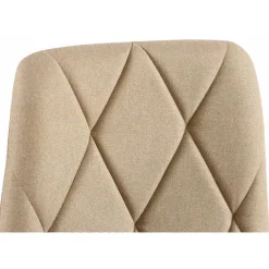 CLP Set van 2 Eetkamerstoel Clairton zwart Frame - Stof - taupe Best