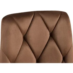 CLP Set van 2 Eetkamerstoel Clairton zwart Frame - Fluweel - bruin Outlet