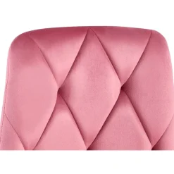 CLP Set van 2 Eetkamerstoel Clairton zwart Frame - Fluweel - roze New