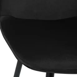 CLP Set van 4 Eetkamerstoel Maryam zwart Frame - Fluweel - zwart Outlet