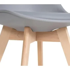 CLP Set van 6 Eetkamerstoel Ramsey natura Frame - Kunststof - grijs Sale