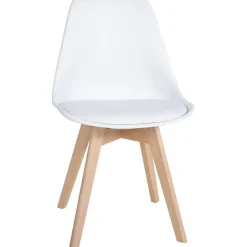 CLP Set van 6 Eetkamerstoel Ramsey natura Frame - Kunststof - wit Outlet