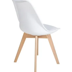 CLP Set van 6 Eetkamerstoel Ramsey natura Frame - Kunststof - wit Outlet