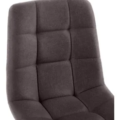 CLP Set van 4 Eetkamerstoel Antibes zwart Frame - Stof - bruin Sale