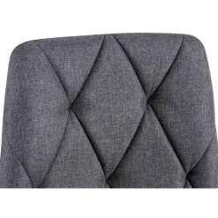 CLP Set van 2 Eetkamerstoel Clairton zwart Frame - Stof - donkergrijs Discount