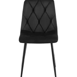 CLP Set van 2 Eetkamerstoel Clairton zwart Frame - Fluweel - zwart Hot