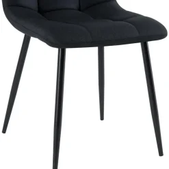 CLP Set van 4 Eetkamerstoel Antibes zwart Frame - Stof - zwart Online