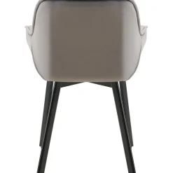 CLP Set van 2 Eetkamerstoel Antigo zwart Frame - Fluweel - donkergrijs Discount