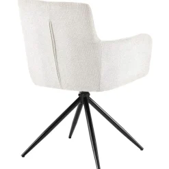 CLP Set van 2 Eetkamerstoel Jonah zwart Frame - Stof - creme Best