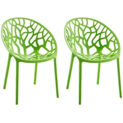 CLP Set van 2 Tuinstoel Hope Kunststof - groen Discount